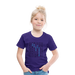 Kinder Heavy Cotton T-Shirt Schulkind Buchstaben blau - Lila