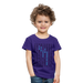 Kinder Heavy Cotton T-Shirt Schulkind Buchstaben blau - Lila