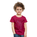 Kinder Heavy Cotton T-Shirt Schulkind Buchstaben blau - dunkles Pink
