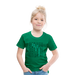 Kinder Heavy Cotton T-Shirt Schulkind Buchstaben blau - Kelly Green