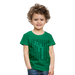 Kinder Heavy Cotton T-Shirt Schulkind Buchstaben blau - Kelly Green