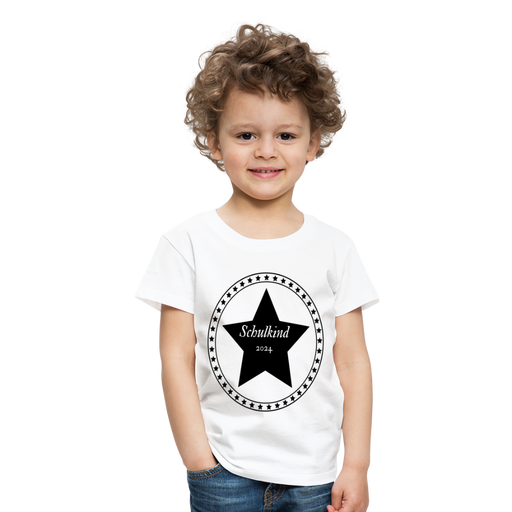 Kinder Heavy Cotton T-Shirt Schulkind 2024 - Weiß