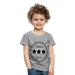 Kinder Heavy Cotton T-Shirt Schulkind 2024 mit drei Sternen - Grau meliert