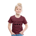 Kinder Heavy Cotton T-Shirt Schulkind 2024 mit drei Sternen - Bordeauxrot meliert