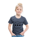 Kinder Heavy Cotton T-Shirt Schulkind 2024 mit drei Sternen - Blau meliert