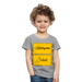 Kinder Heavy Cotton T-Shirt Schulkind 2024 mit drei Sternen - Grau meliert