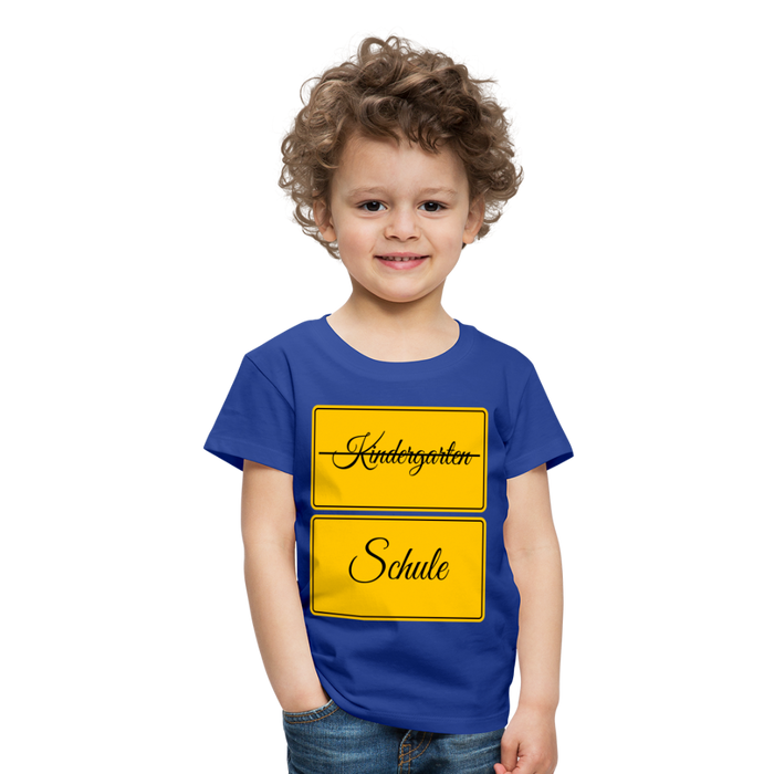 Kinder Heavy Cotton T-Shirt Schulkind 2024 mit drei Sternen - Königsblau