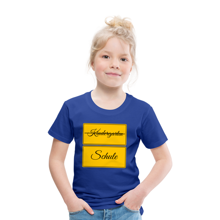 Kinder Heavy Cotton T-Shirt Schulkind 2024 mit drei Sternen - Königsblau