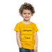 Kinder Heavy Cotton T-Shirt Schulkind 2024 mit drei Sternen - Sonnengelb