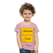 Kinder Heavy Cotton T-Shirt Schulkind 2024 mit drei Sternen - Hellrosa