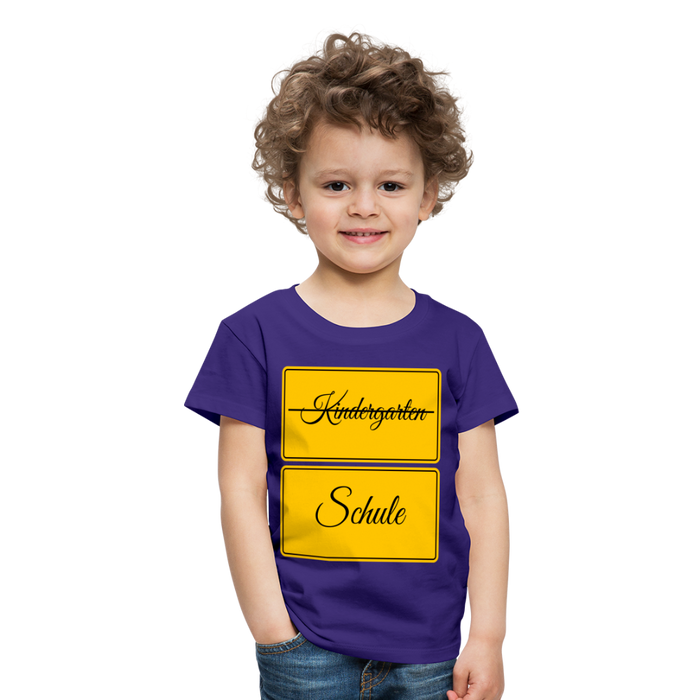 Kinder Heavy Cotton T-Shirt Schulkind 2024 mit drei Sternen - Lila
