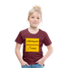 Kinder Heavy Cotton T-Shirt Schulkind 2024 mit drei Sternen - Bordeauxrot meliert