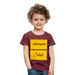 Kinder Heavy Cotton T-Shirt Schulkind 2024 mit drei Sternen - Bordeauxrot meliert