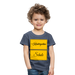 Kinder Heavy Cotton T-Shirt Schulkind 2024 mit drei Sternen - Blau meliert