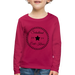 Kinder Premium Langarmshirt Schulkind Erste-Klasse - dunkles Pink